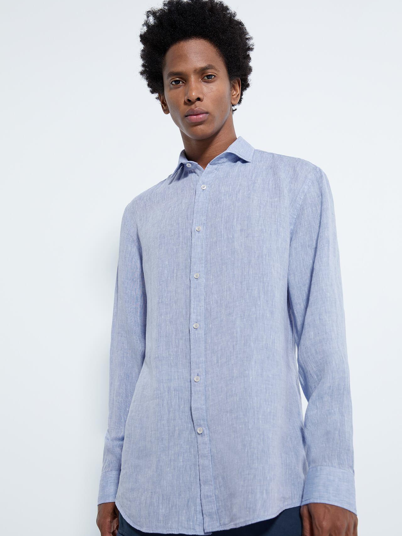 

Рубашка Zara XAZ263508UQKS  Голубая, Рубашка Zara XAZ263508UQKS S Голубая
