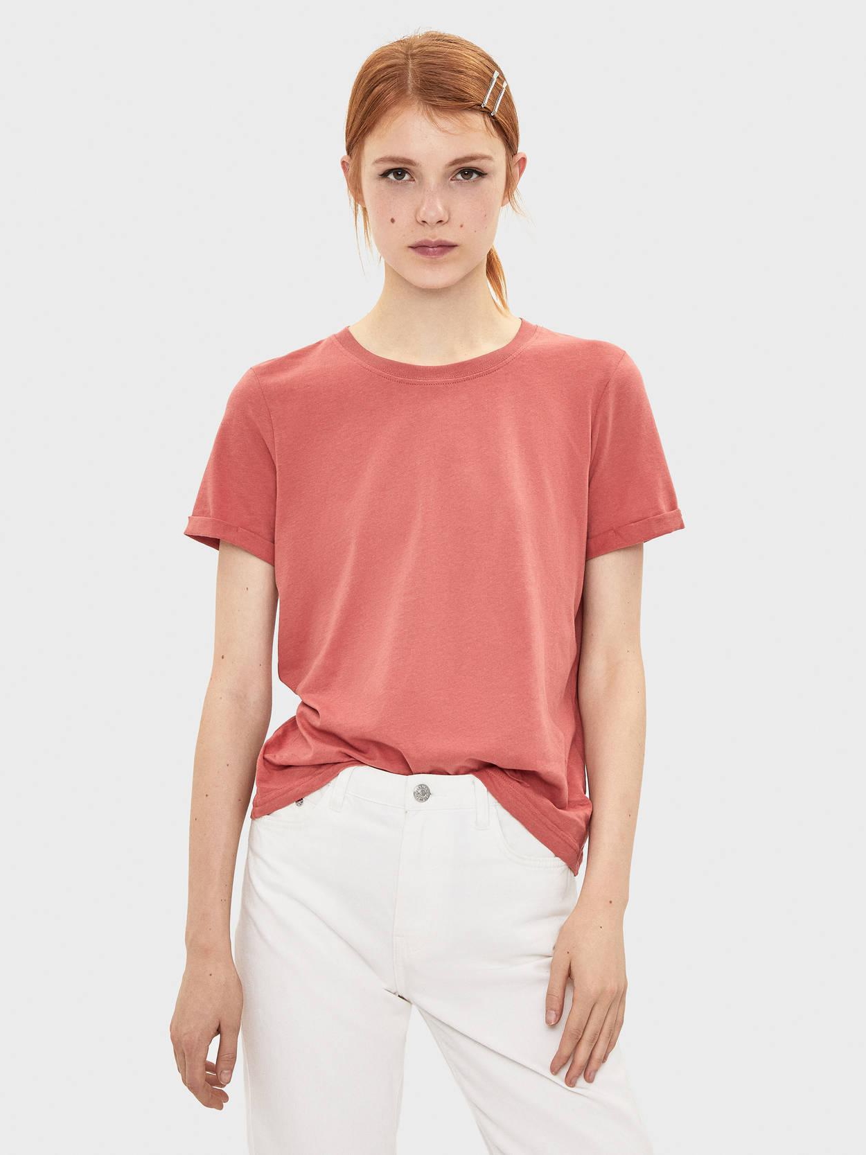 

Футболка Bershka XAZ238360FFXH XS Бледно-кирпичная