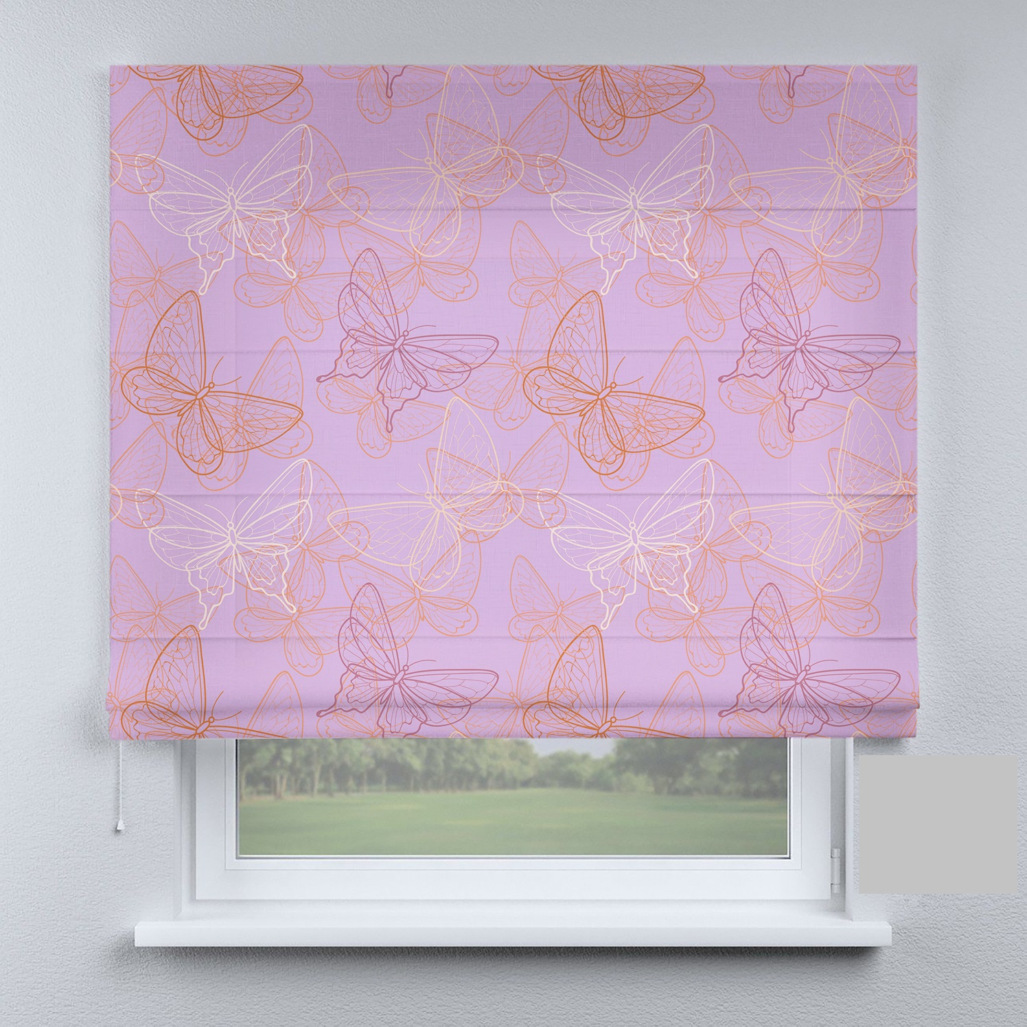 

Римские шторы DECOLIV бабочки розовые 200*170 см