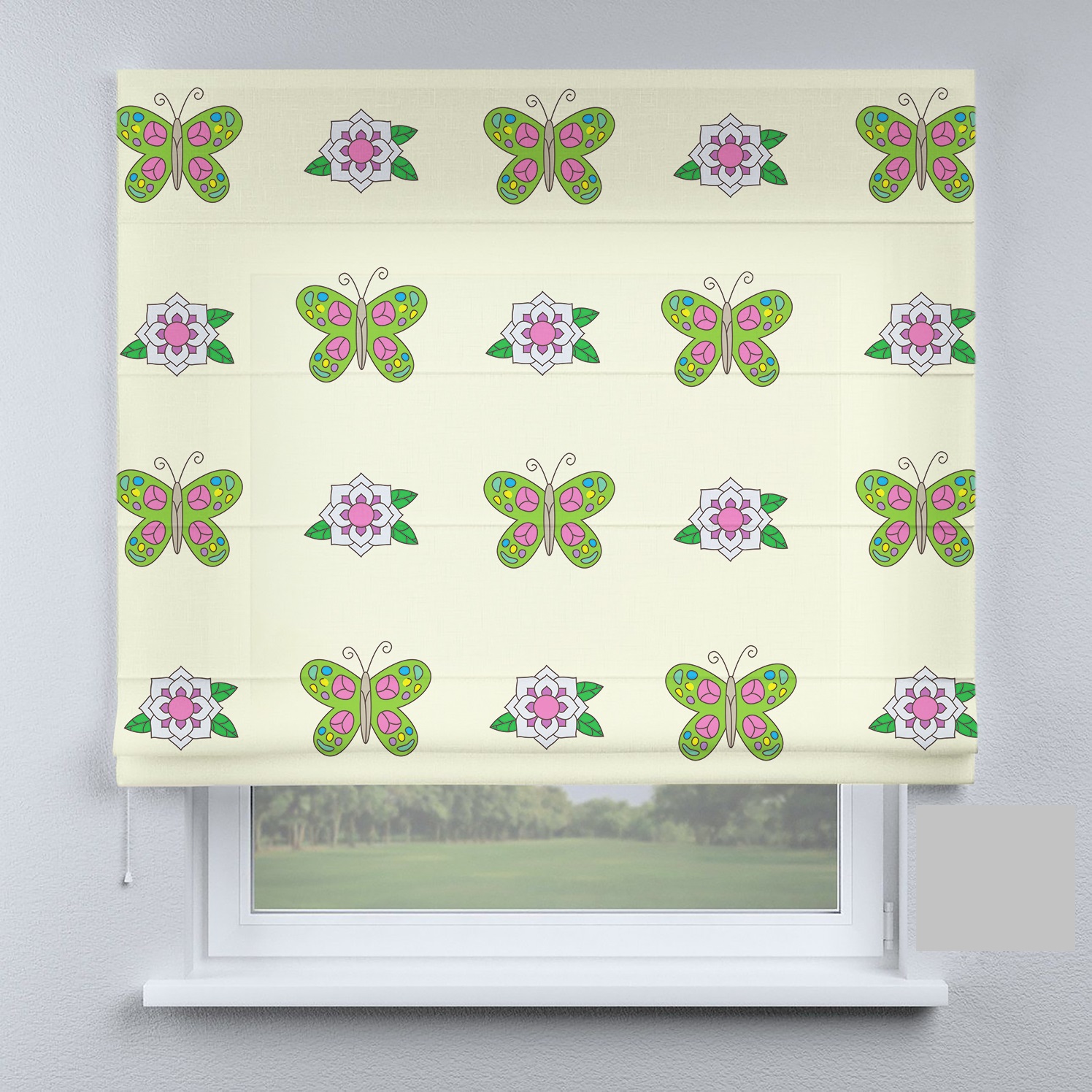 

Римские шторы DECOLIV бабочки разноцветные 100*170см