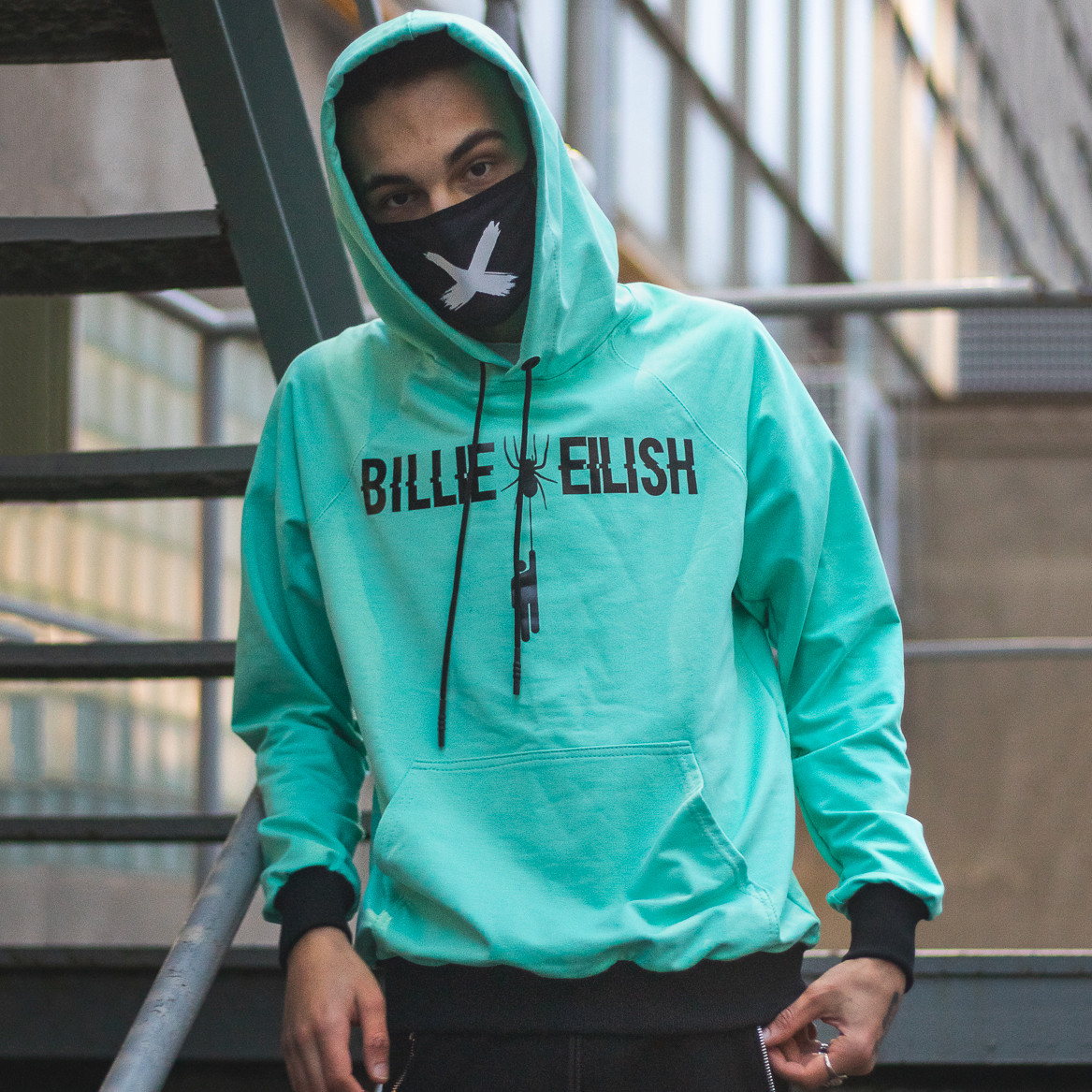 

Худи Over Drive Billie Eilish Spider бирюзовое M