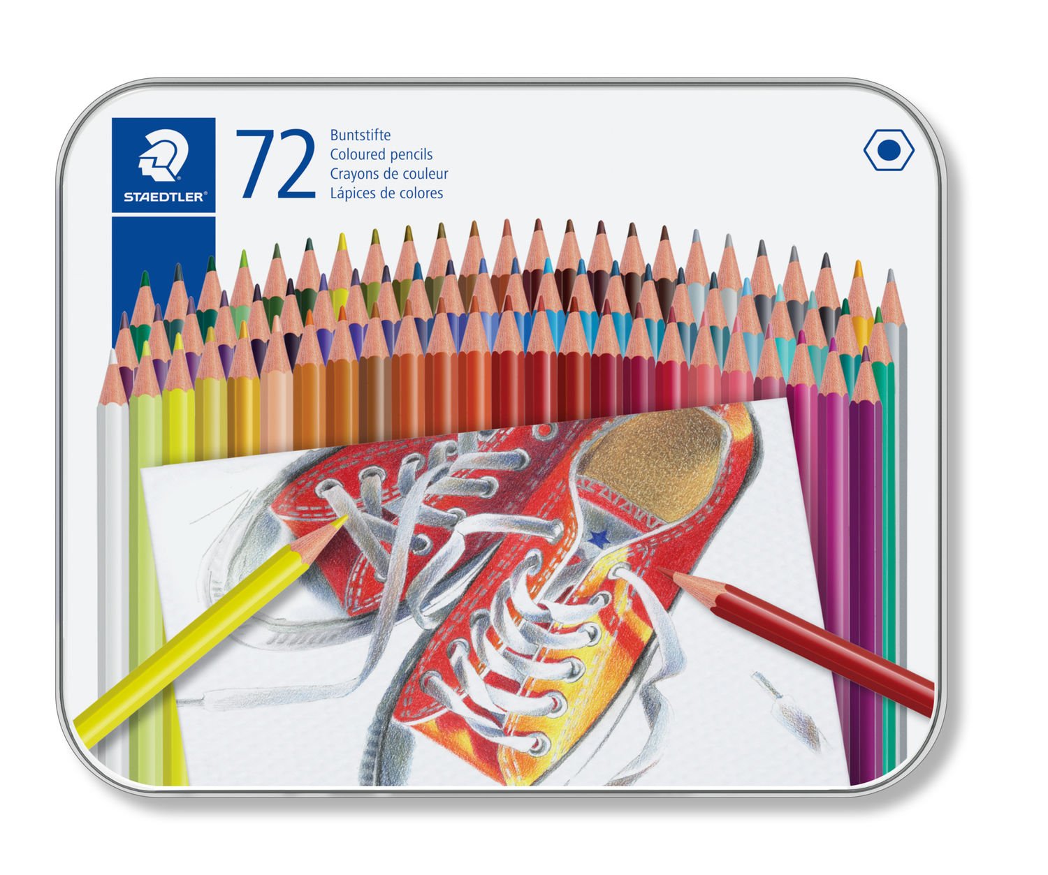 

Карандаши цветные в металлическом футляре Staedtler (72шт/упак) (ST.175 M72)