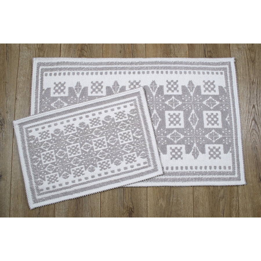 

Набор ковриков Irya - Palmed bej бежевый 60*90+40*60