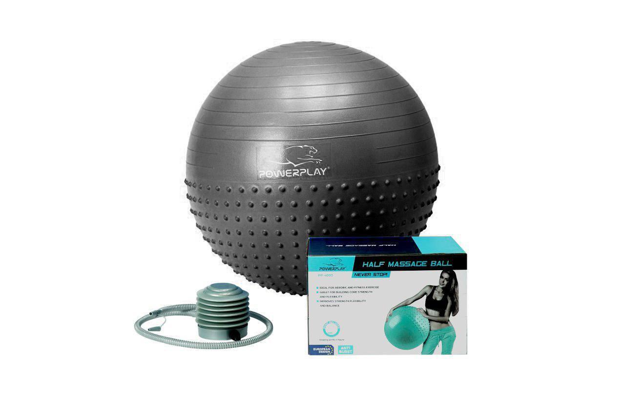 

М'яч для фітнеса і гімнастики PowerPlay 4003 75см Dark-grey