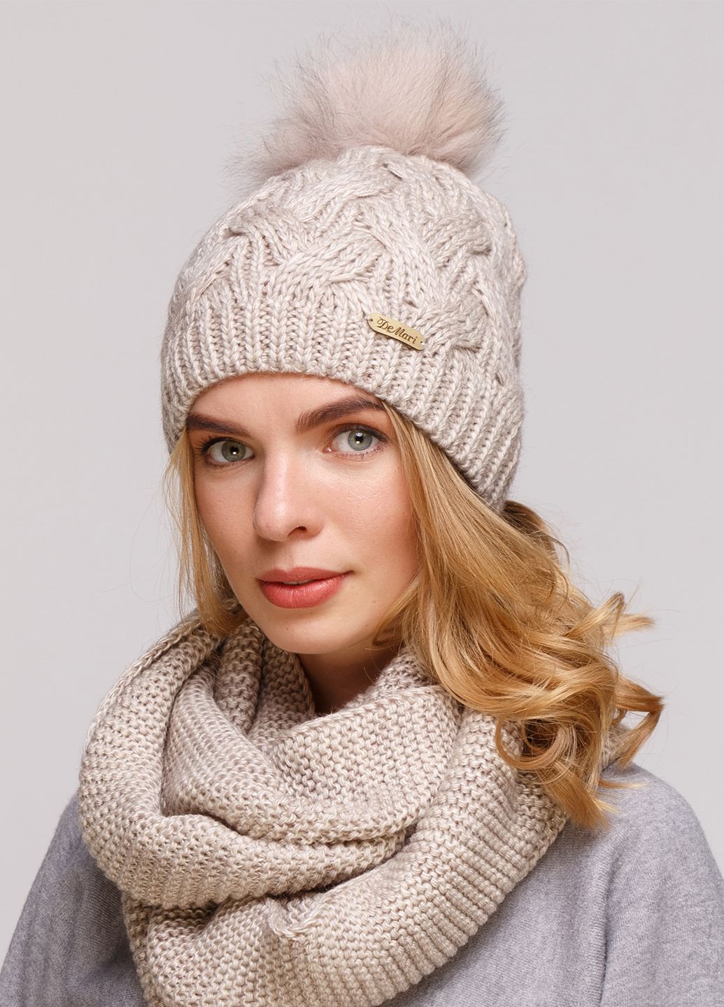 

Комплект (шапка, шарф-снуд) DeMari 56-60 см 660909