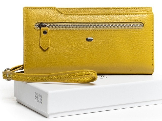 

Женский кожаный кошелек Dr. Bond WMB-102M yellow