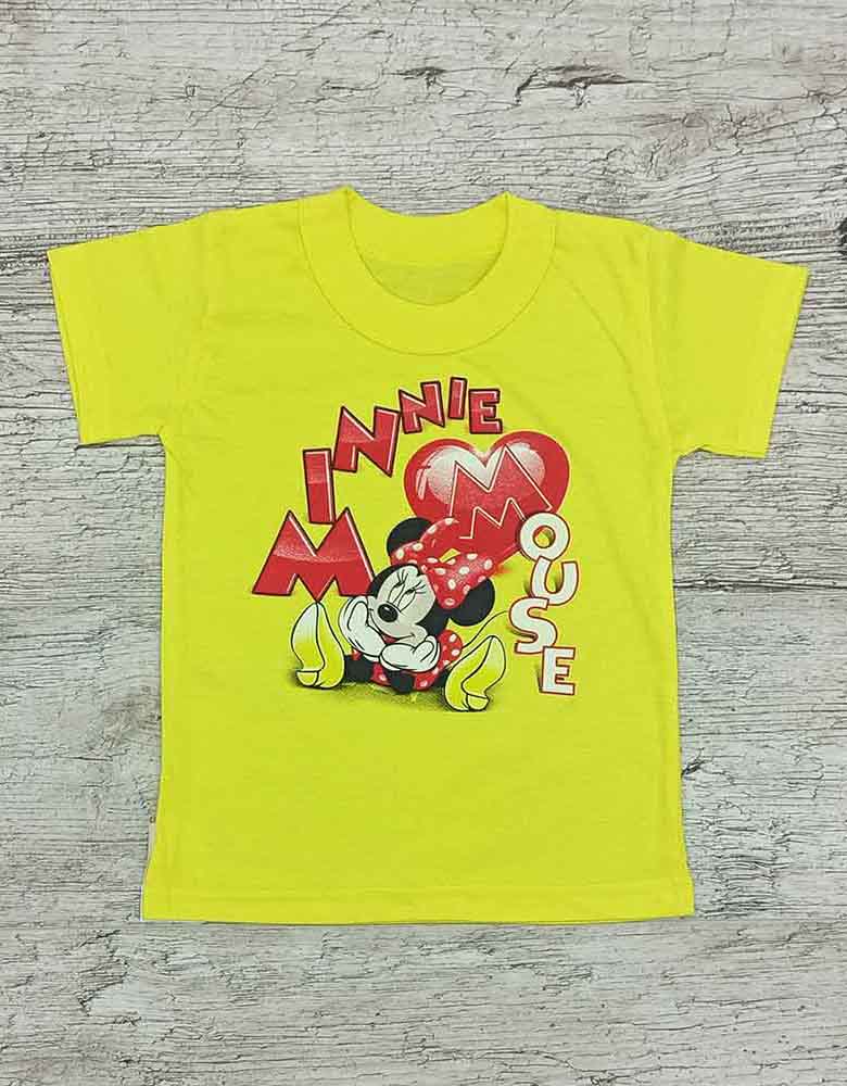 

Футболка для дівчинки жовта Minnie Mouse 00026, 98-110 см. (3-4 роки)