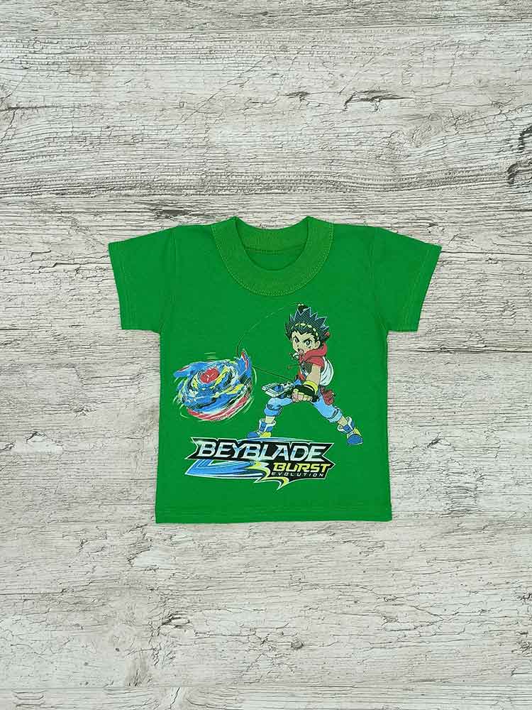 

Футболка для хлопчика зелена BEYBLADE 00069, 80-86 см. (1-2 роки)