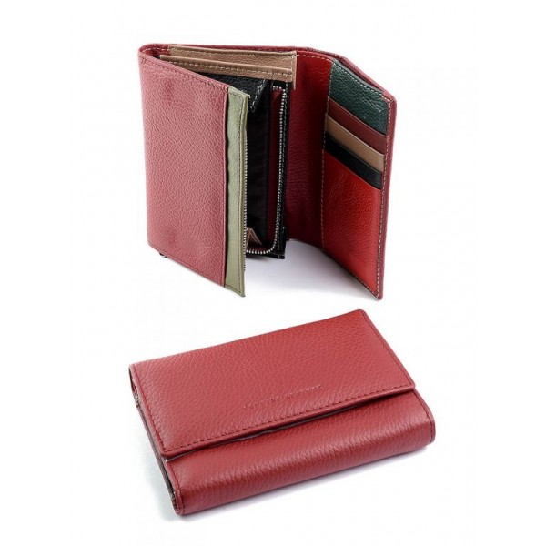 

Женский кожаный кошелек Wcash A191-8842A-12 D.Red