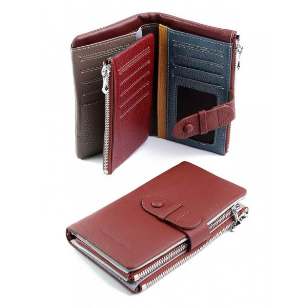 

Кожаный кошелек женский Wcash A193-9936-12 Bordo