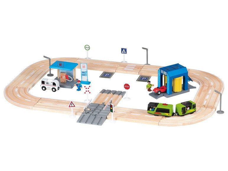 

Деревянная железная дорога PlayTive Junior "Автобан" 57 элементов Германия