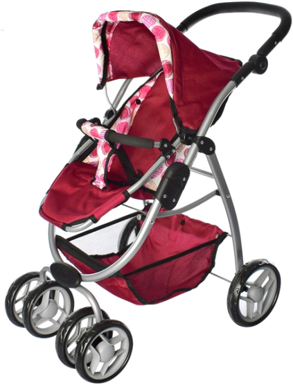 

Коляска для кукол Melogo 9662 (burgundy)