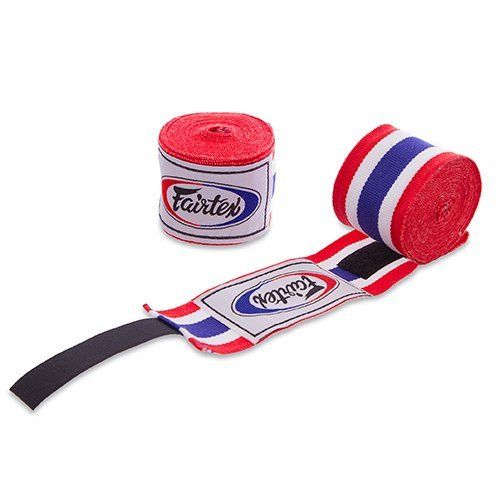 

Бинты боксерские HW2THAI Fairtex 3м Бело-сине-красный (37475002)