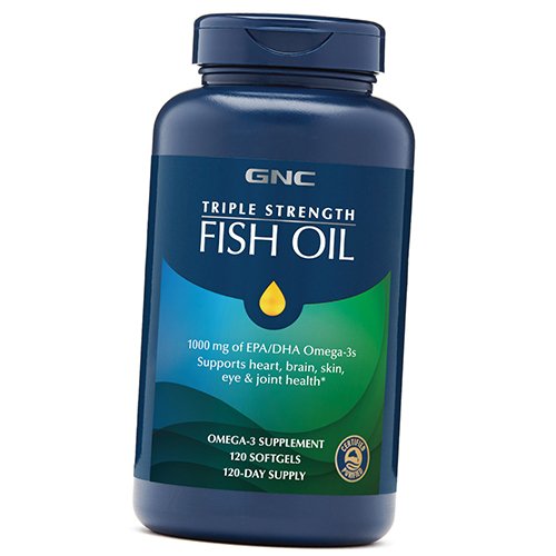 

Омега 3, Fish Oil Triple Strength, GNC 120гелкапс (67120003)