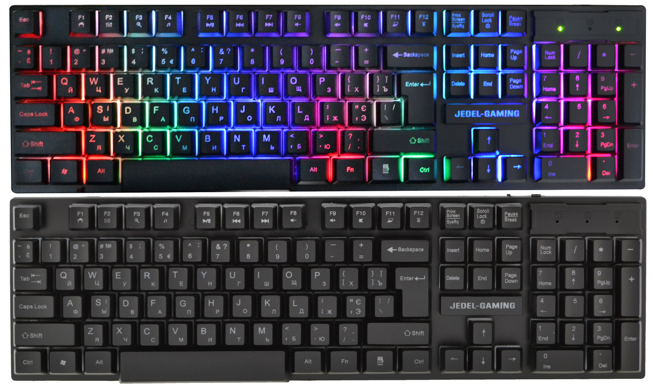 

Проводная игровая мембранная клавиатура Jedel K500+ с RGB LED подсветкой