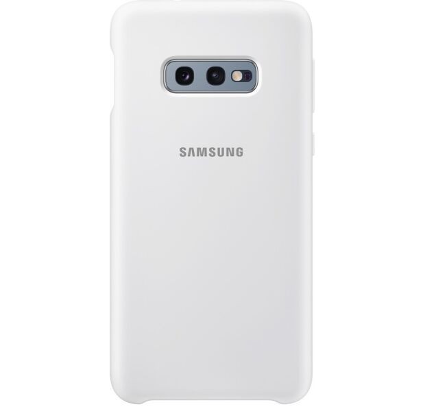 

Защитный силиконовый Чехол бампер накладка для Samsung Galaxy S10e Silicone Cover White EF-PG970TWEGRU
