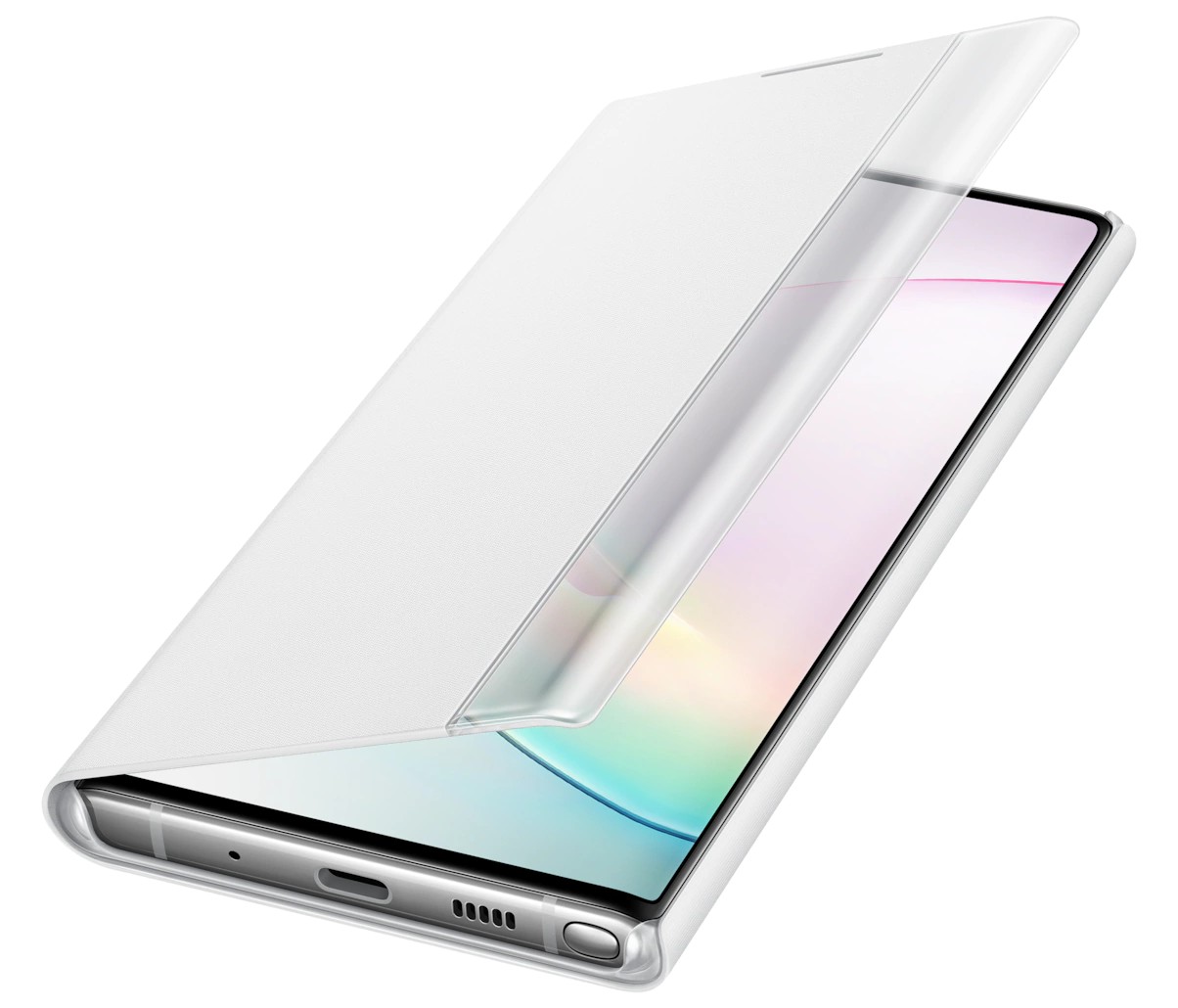 

Защитный смарт Чехол-книжка Clear View Cover (S-view Flip) для Samsung Galaxy Note 10 (N970) EF-ZN970CWEGRU - White