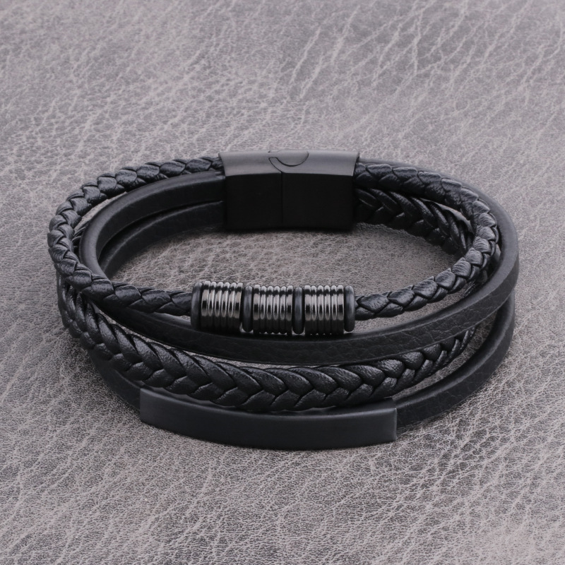 

Кожаный браслет BroBand Circle черный c черной вставкой 22см (BB-CIRCLE-BLACK-BLACK-22)