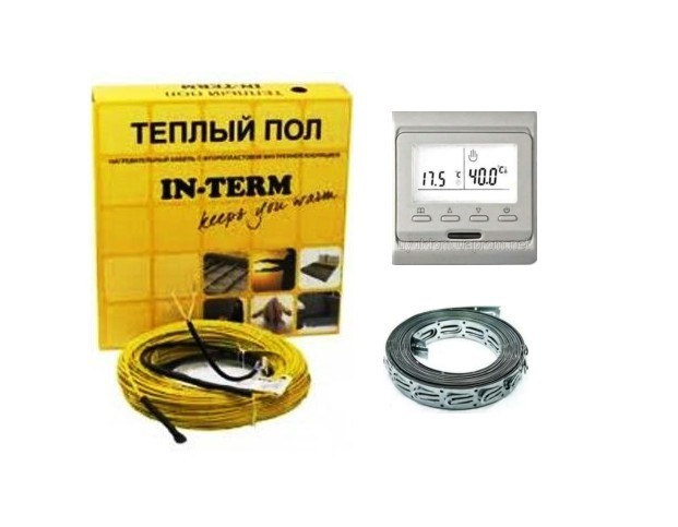 

Комплект теплого пола кабельного с недельным термостатом IN THERM 270W 14m