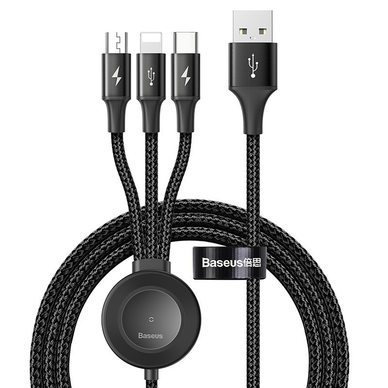 

Кабель Baseus Combo 4в1 (Micro USB/Lightning/Type-C /Apple Watch) Star Ring 1.2 M/3.5 A для Apple Watch/iPhone/Samsung/iPad/Huawei/Xiaomi