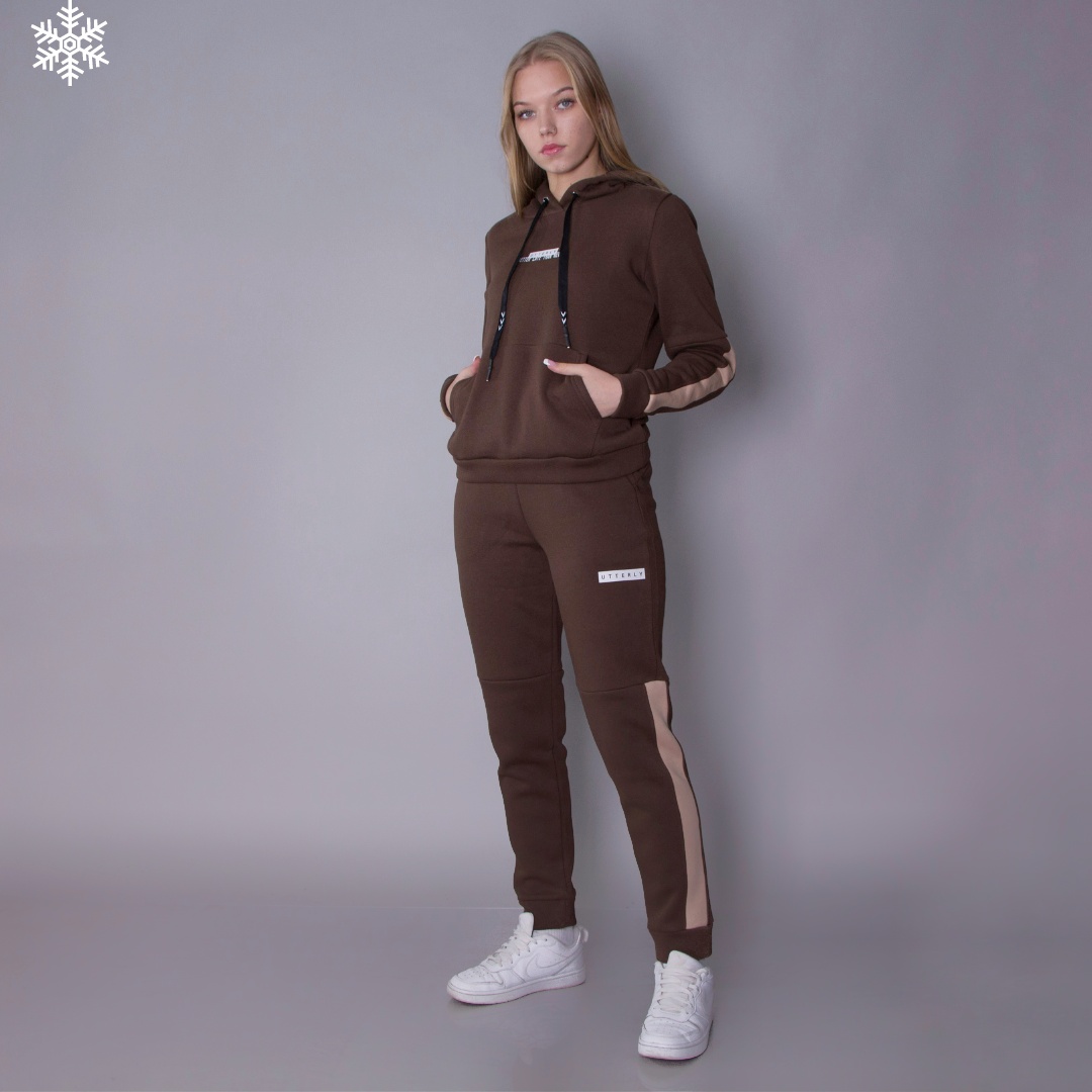 

Женский теплый спортивный костюм Teamv Utterly 3 Коричневый S