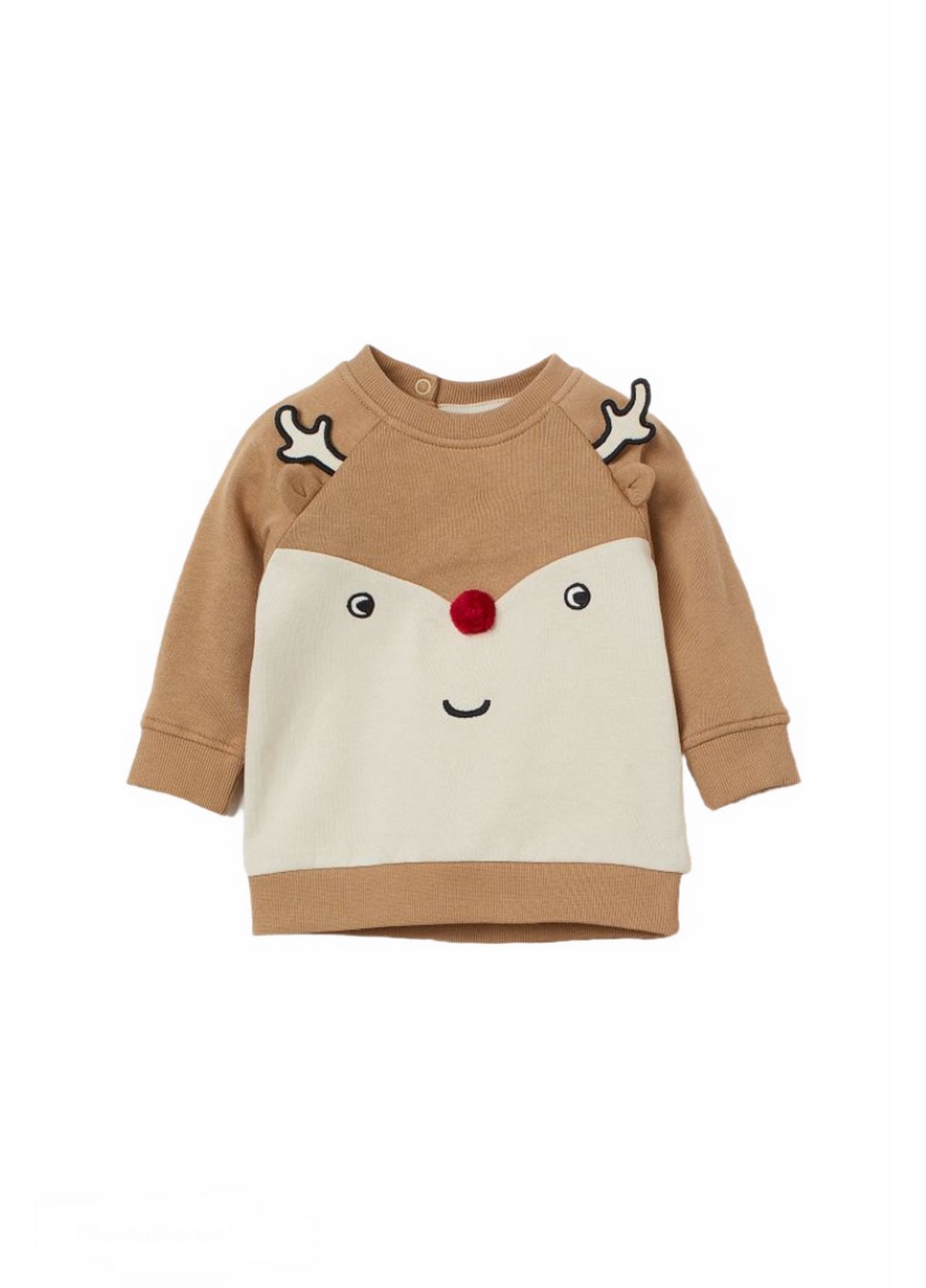 

Свитшот H&M 86 Бежевый 0791589_беж.олень.крас.нос