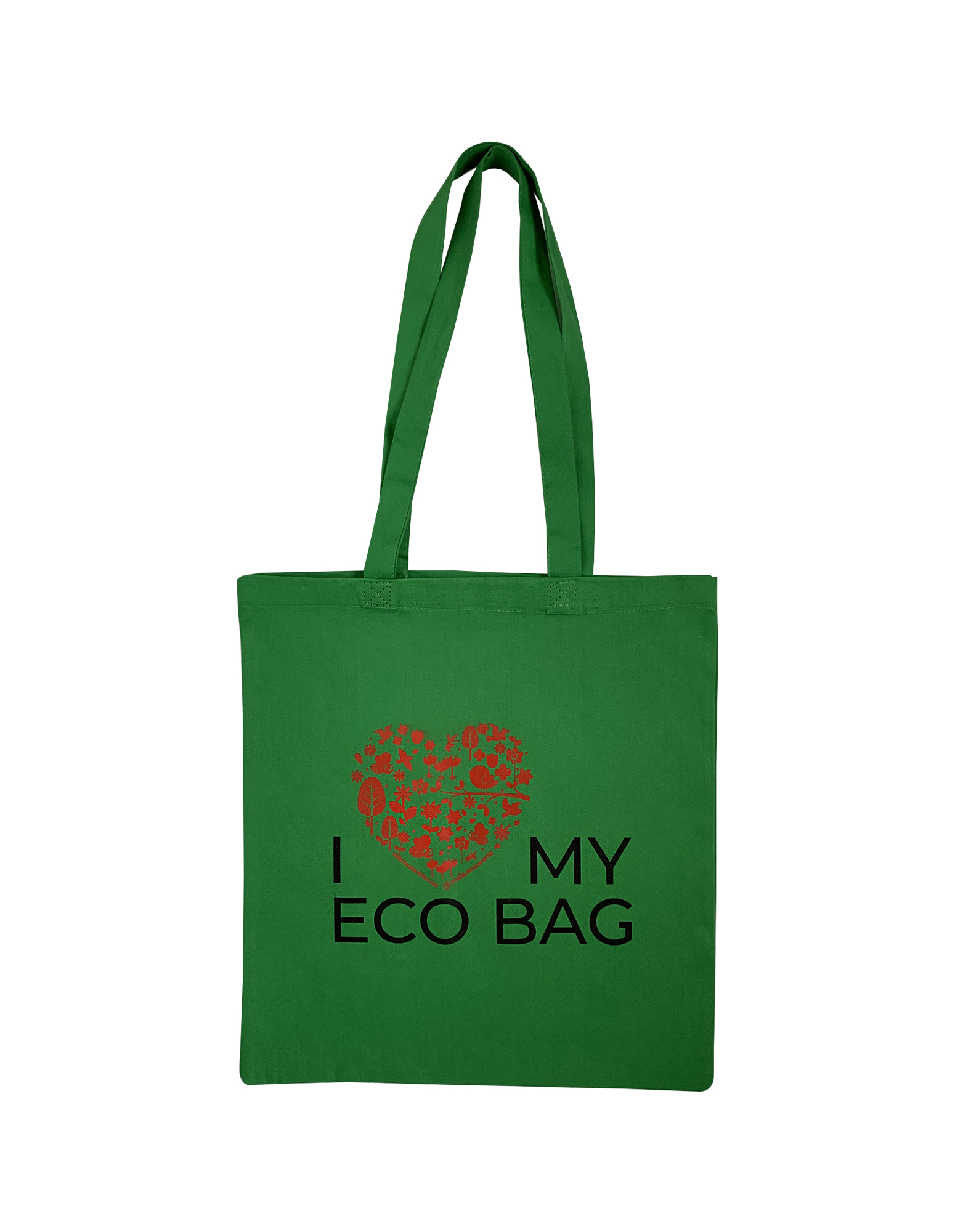 

Эко сумка зелёная шоппер I love my eco bag Silk Route a-1035