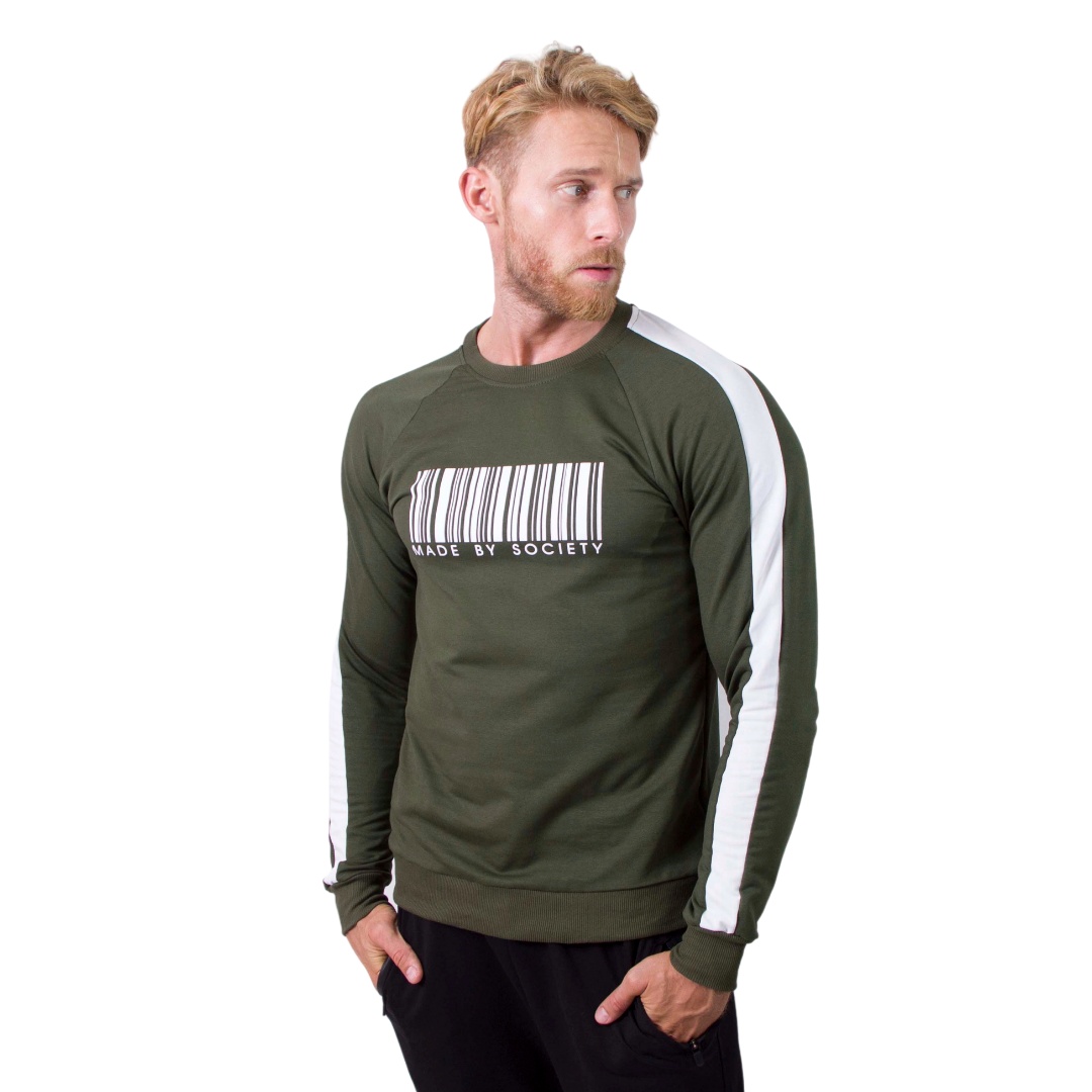 

Мужской свитшот Teamv Barcode 2 Хаки, Мужской свитшот Teamv Barcode 2 Хаки S