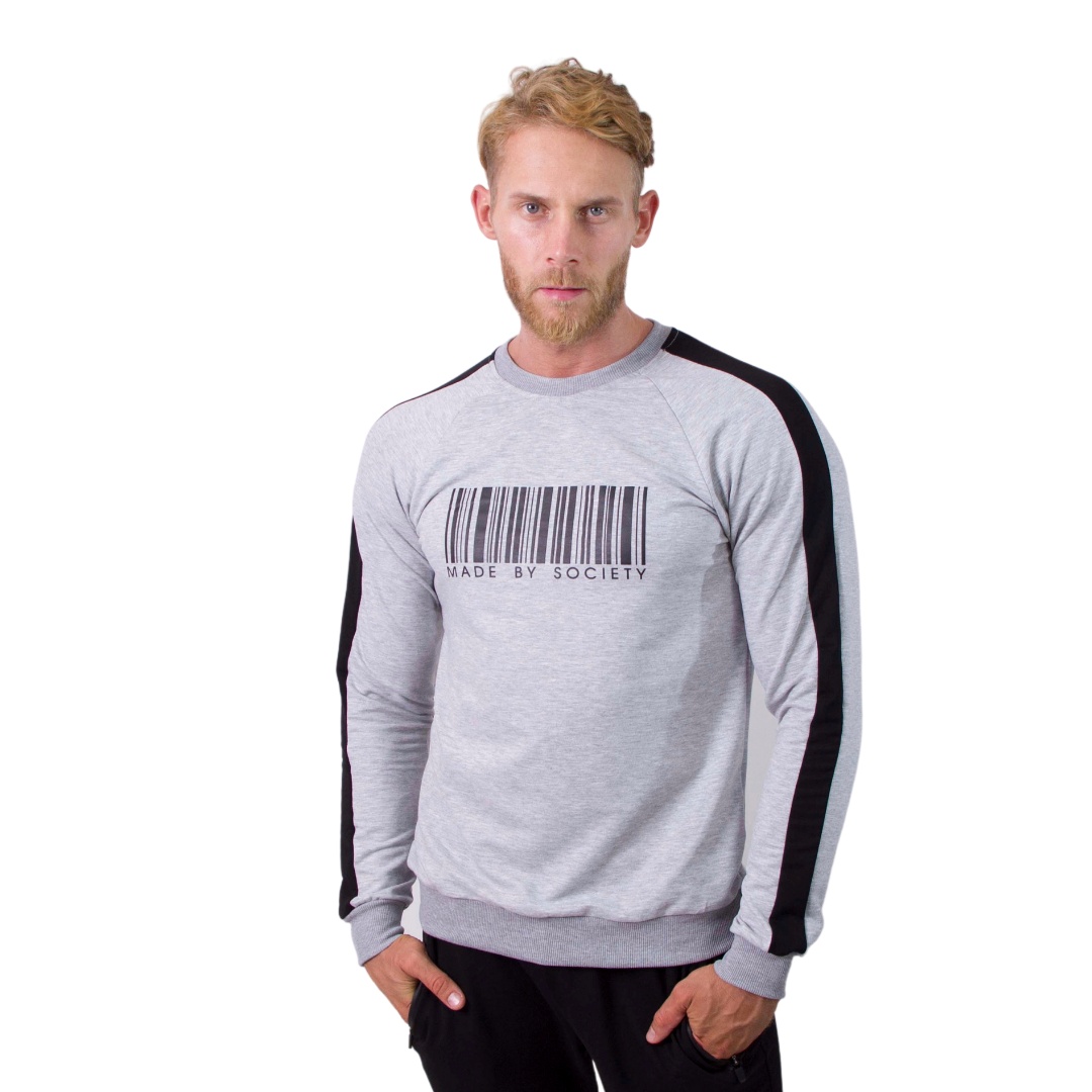 

Мужской свитшот Teamv Barcode 2 Серый, Мужской свитшот Teamv Barcode 2 Серый XL