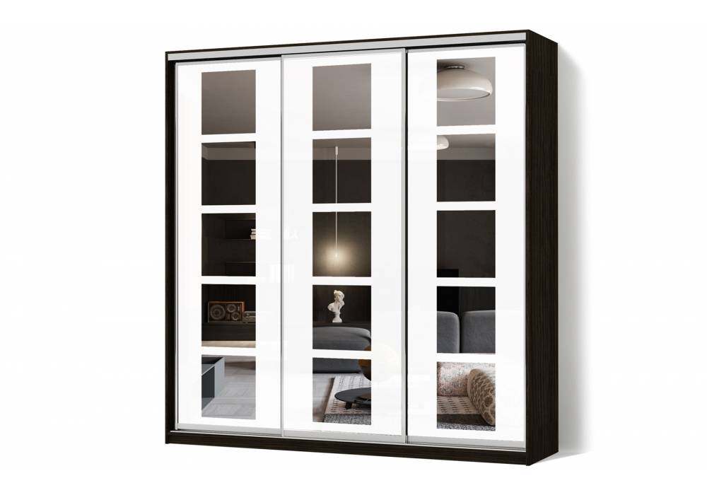 

Шкаф-купе Luxe 3 двери Пескоструй/Пескоструй/Пескоструй рисунок 58 CLS - I 210 x 210 x 45 см