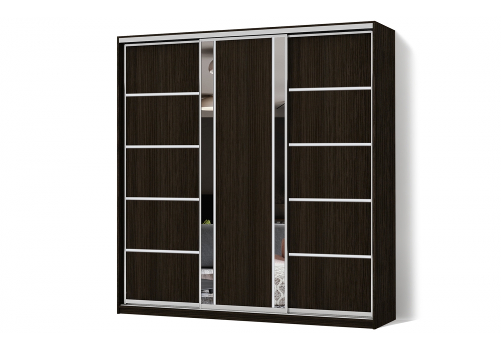 

Шкаф-купе Luxe 3 двери Комби/Комби/Комби рисунок 26-33-26 CLS - II 230 x 210 x 45 см