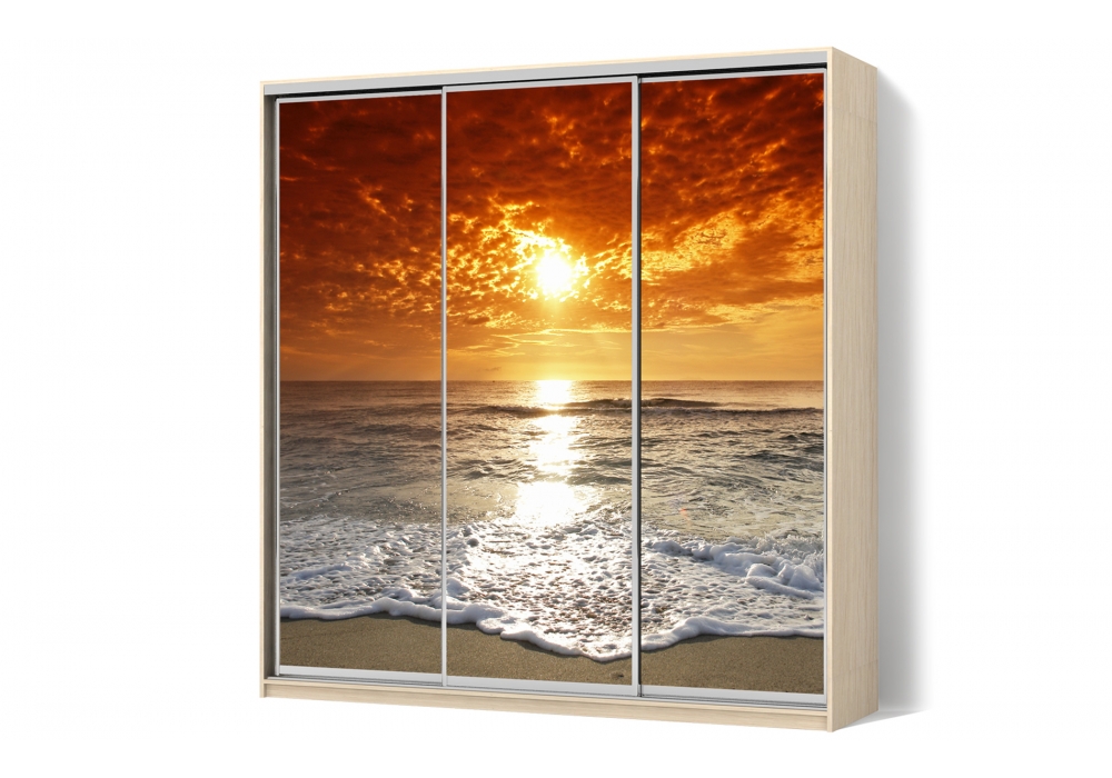 

Шкаф-купе Luxe 3 двери ФМП/ФМП/ФМП рисунок M094 CLS - II 230 x 230 x 60 см