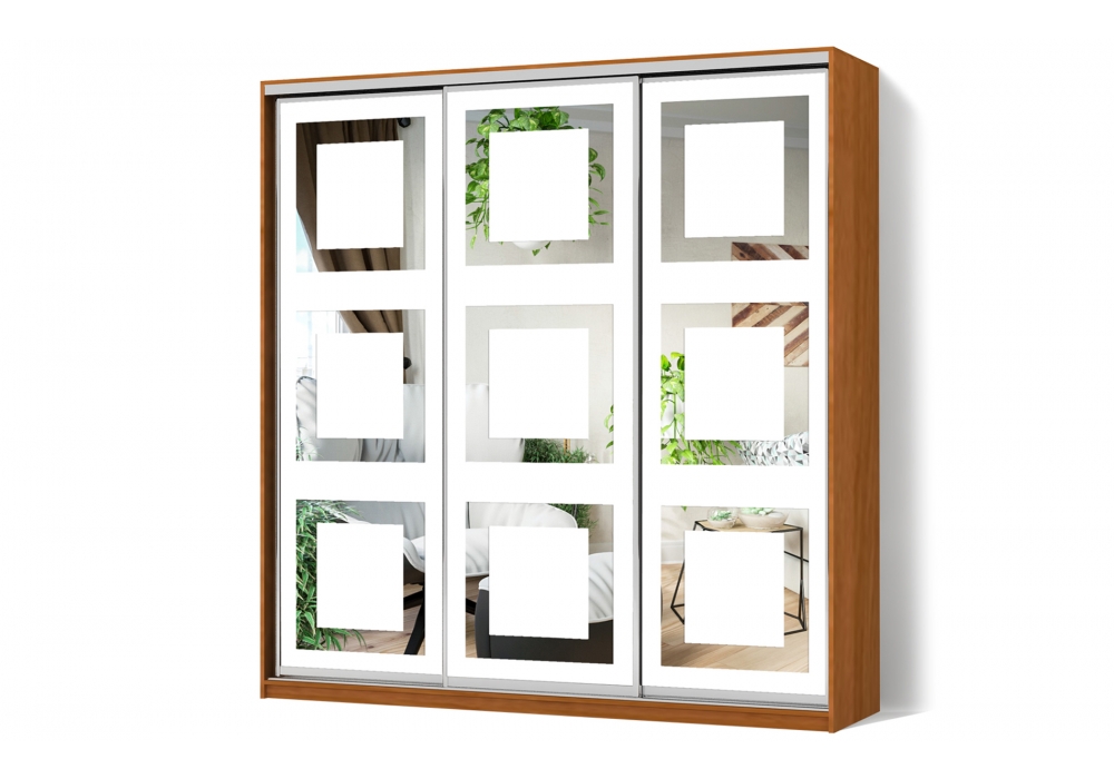 

Шкаф-купе Luxe 3 двери Пескоструй/Пескоструй/Пескоструй рисунок 66 CLS - I 240 x 240 x 60 см