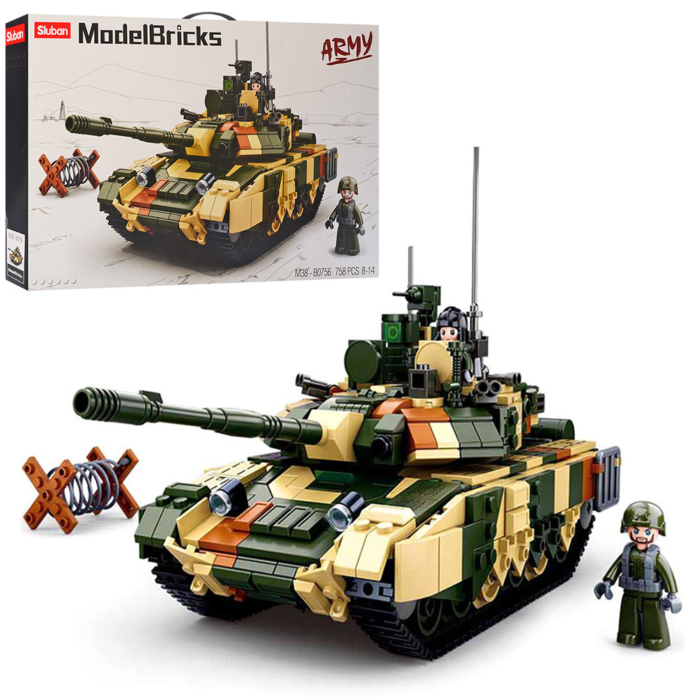 

Конструктор военная техника SLUBAN танк, фигурки, 758 деталей ( M38-B0756 )