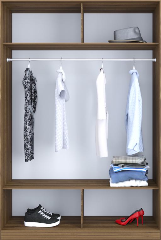 

Гардероб открытый Luxe CLS-2 110 x 230 x 45 см Зебрано темный