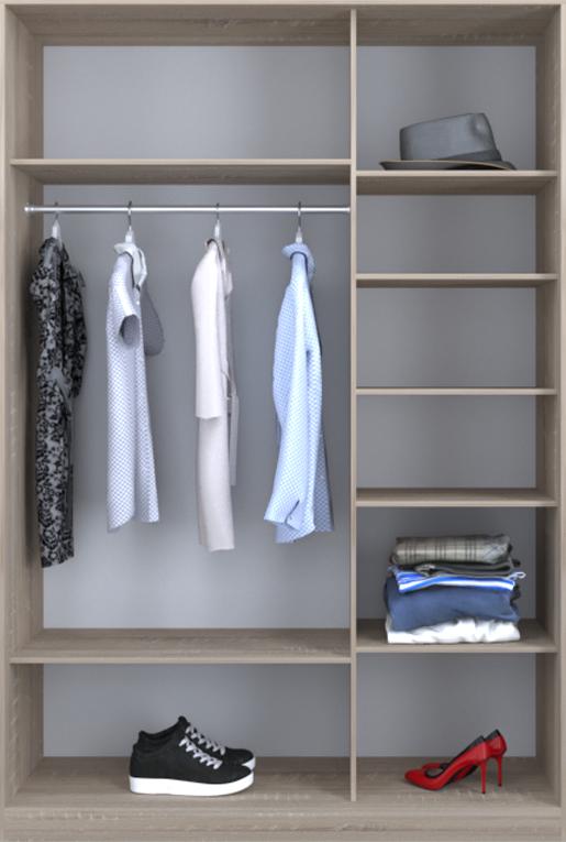 

Гардероб открытый Luxe CLS-1 150 x 220 x 45 см Дуб сонома