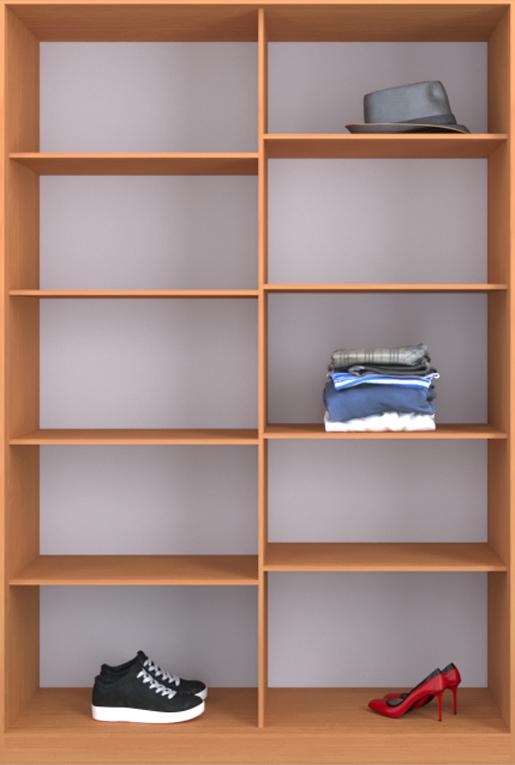 

Гардероб открытый Luxe CLS-3 130 x 240 x 60 см Ольха темная