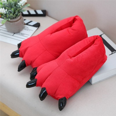 

Тапочки лапы кигуруми Kigurumi Домашние Красный Плюшевые Тканевые 39-43 (3045)