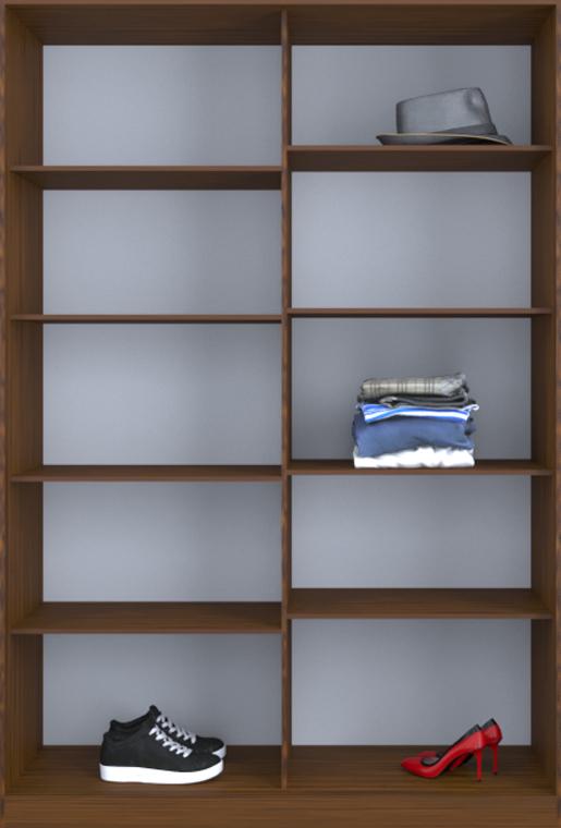 

Гардероб открытый Luxe CLS-3 110 x 200 x 60 см Зебрано темный
