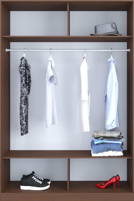 

Гардероб открытый Luxe CLS-2 130 x 200 x 60 см Орех лесной