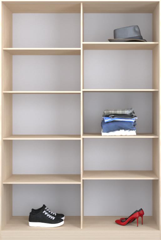 

Гардероб открытый Luxe CLS-3 130 x 230 x 45 см Дуб молочный