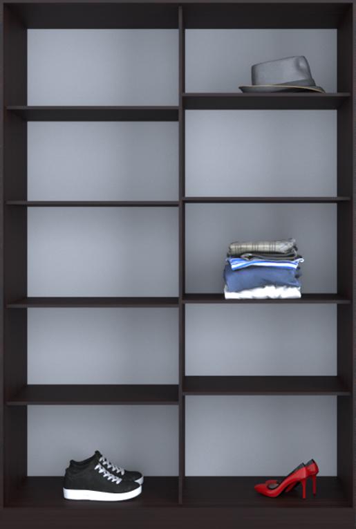 

Гардероб открытый Luxe CLS-3 110 x 210 x 60 см Венге магия