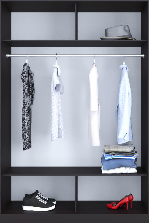 

Гардероб открытый Luxe CLS-2 150 x 230 x 45 см Венге магия