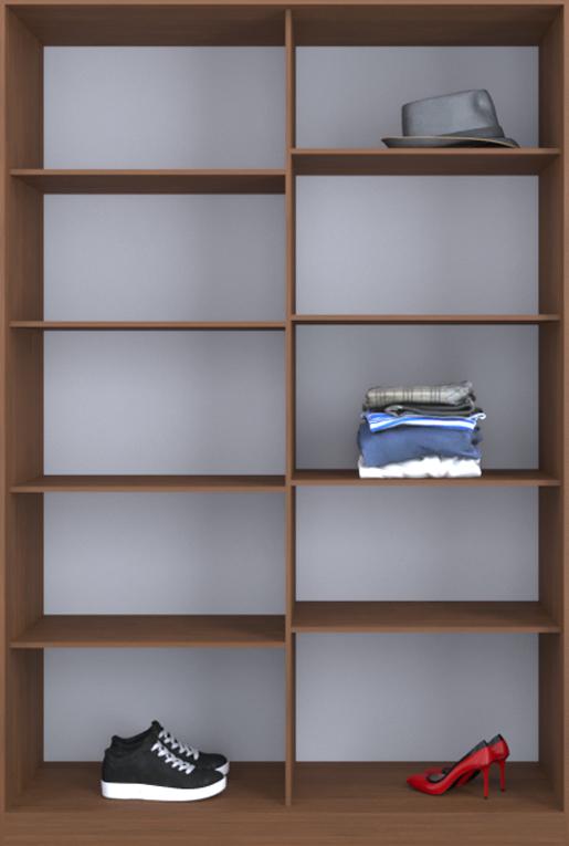 

Гардероб открытый Luxe CLS-3 190 x 210 x 60 см Орех лесной