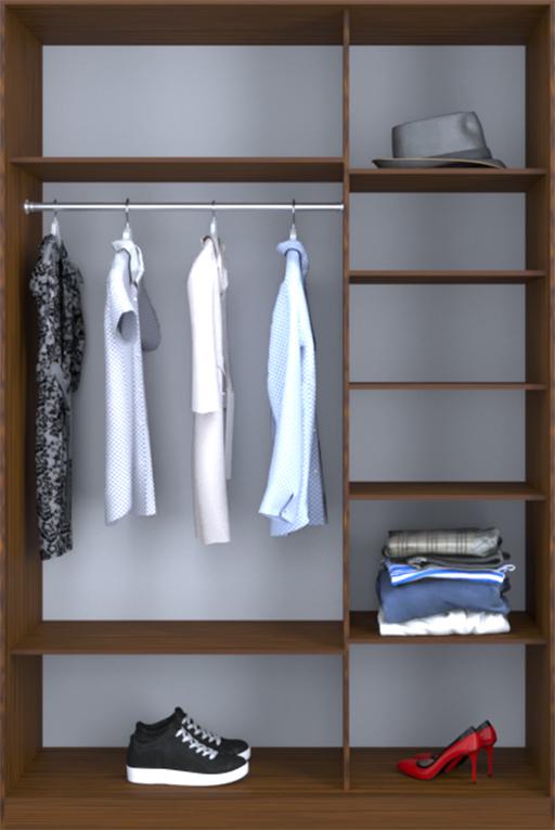 

Гардероб открытый Luxe CLS-1 110 x 220 x 45 см Зебрано темный