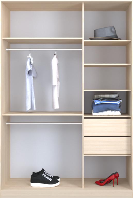 

Гардероб открытый Luxe CLS-4 110 x 240 x 60 см Дуб молочный