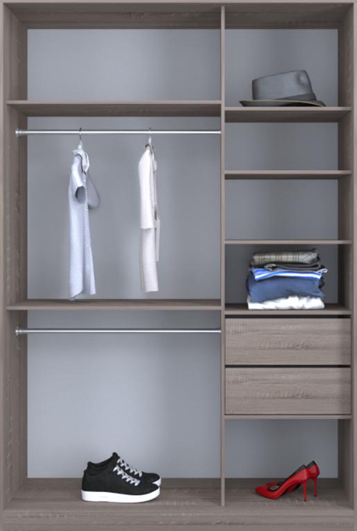 

Гардероб открытый Luxe CLS-4 160 x 210 x 45 см Дуб трюффель