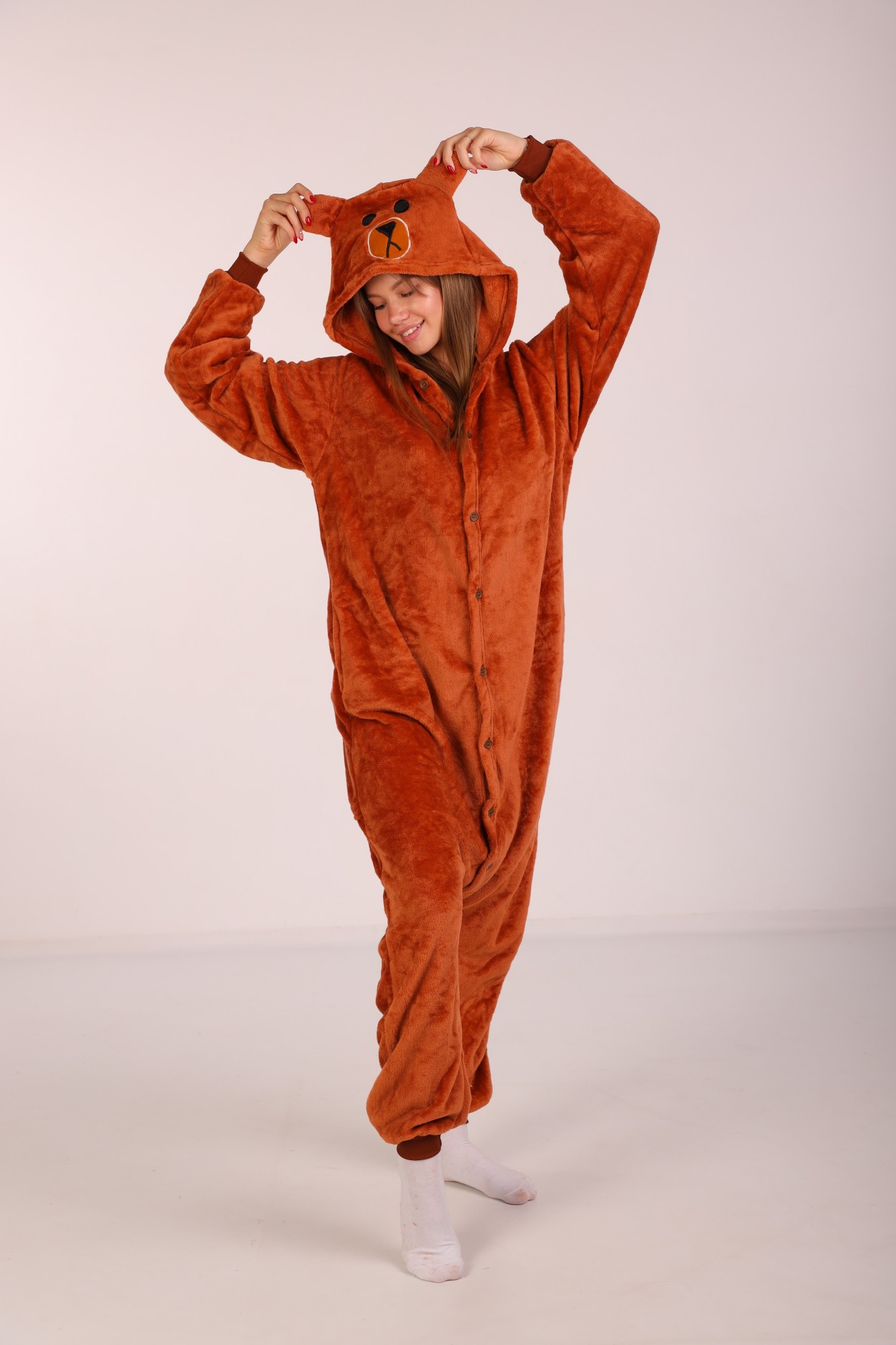 

Пижама кигуруми для взрослых Kigurumi Бурый Медведь Коричневый  165-175 см. (1083, Пижама кигуруми для взрослых Kigurumi Бурый Медведь Коричневый L 165-175 см. (1083)