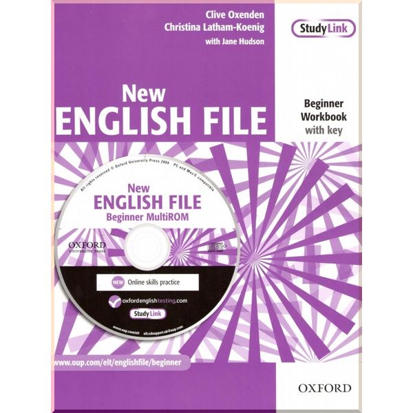 

New English File Beginner Workbook with key and MultiROM. Christina Latham-Koenig, Clive Oxenden. ISBN:9780194518734