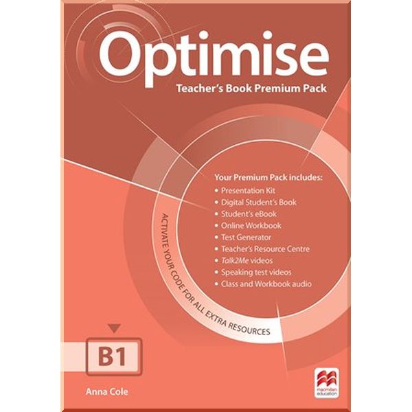 

Optimise B1 Teacher's Book Premium Pack (Updated for the New Exam). Anna Cole. ISBN:9781380033765